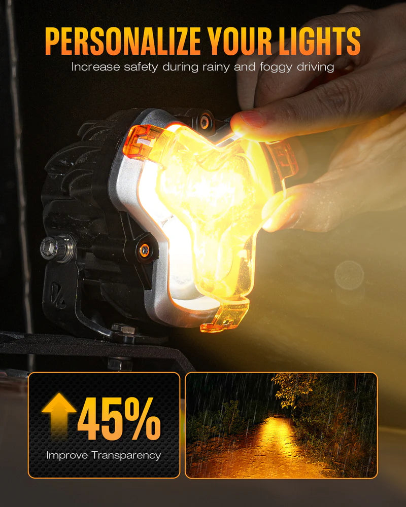 HALO Series 3インチ LED Pod Lights with DRL 48W Twin Light Kit System Pair