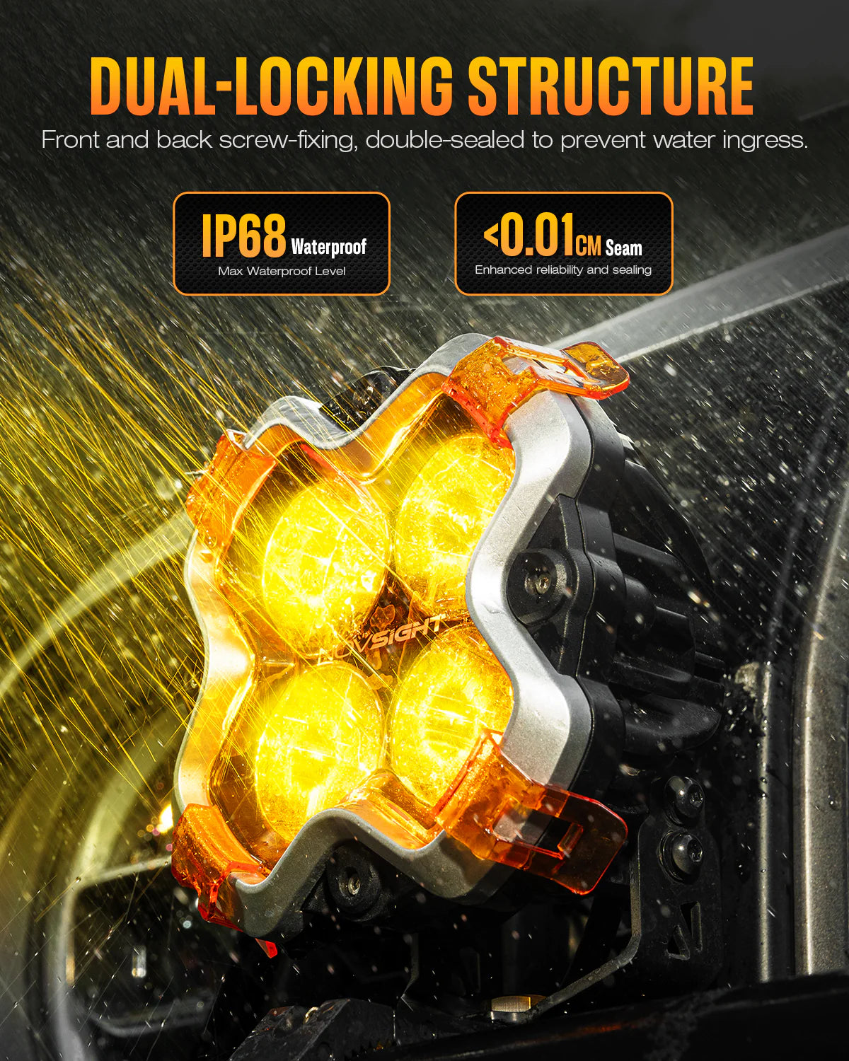 HALO Series 6インチ LED Pod Lights with DRL 60W Twin Light Kit System Pair