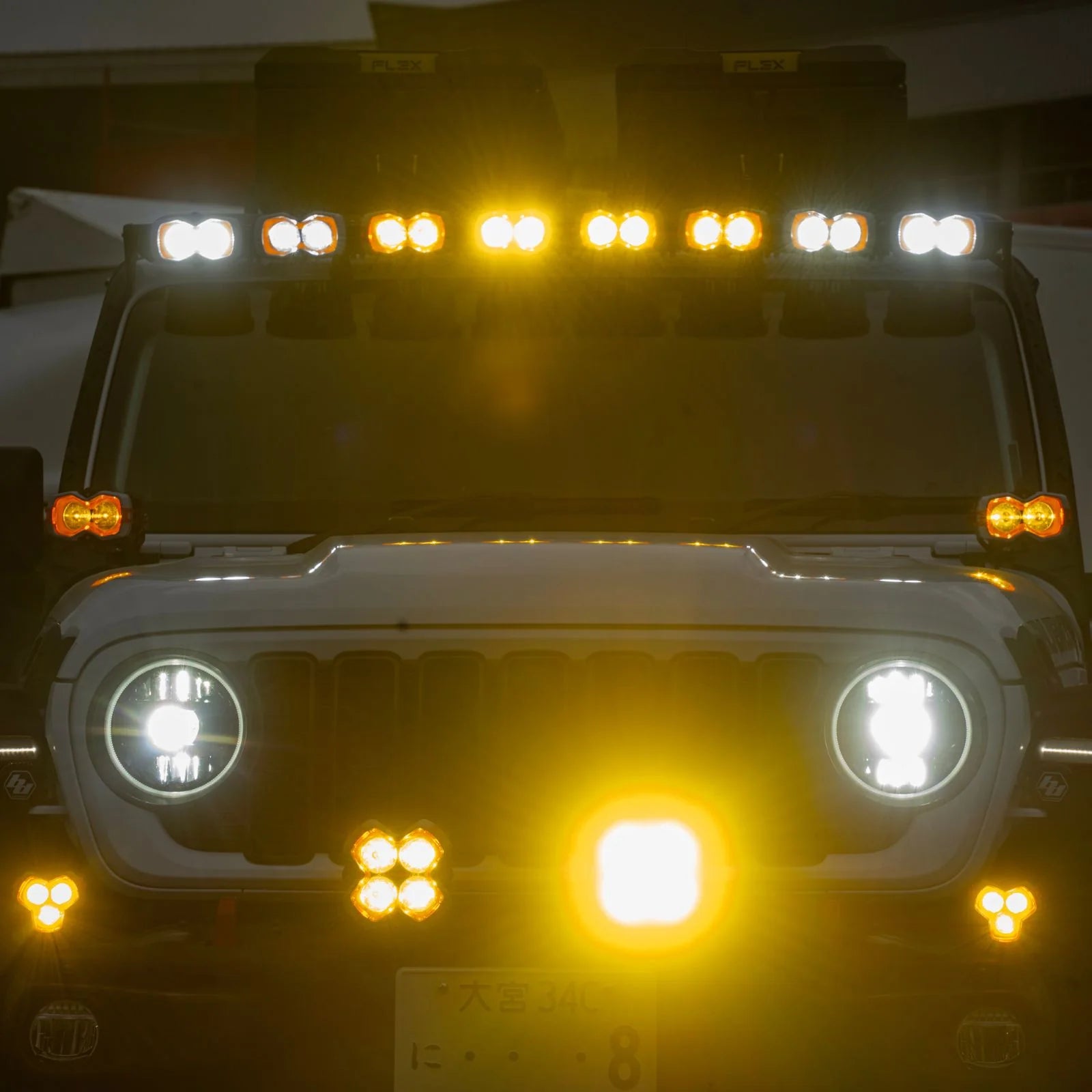 HALO Series 4.5インチ Pod Lights Combined LED Light Bar (52インチ)