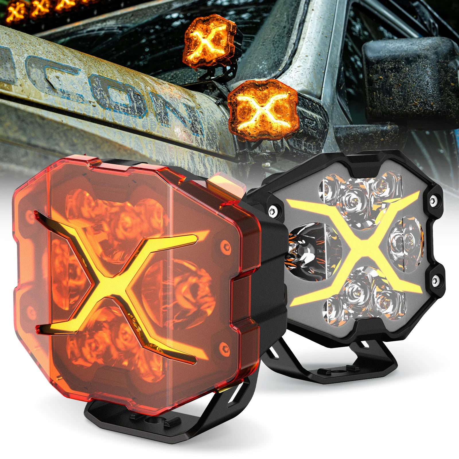 X-Series | 4インチ LED Pod Light X-Line DRL Driving Beam