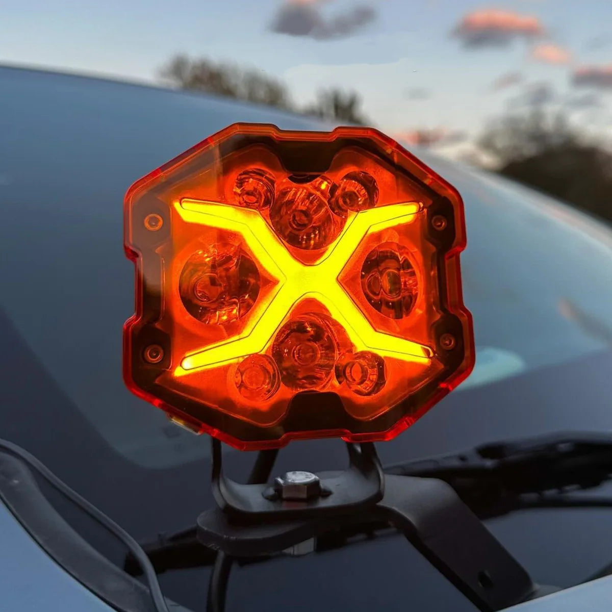 X-Series 4インチ LED Pod Light DRL Driving Beam with 6-Gang Toggle Switch Wireless-Control