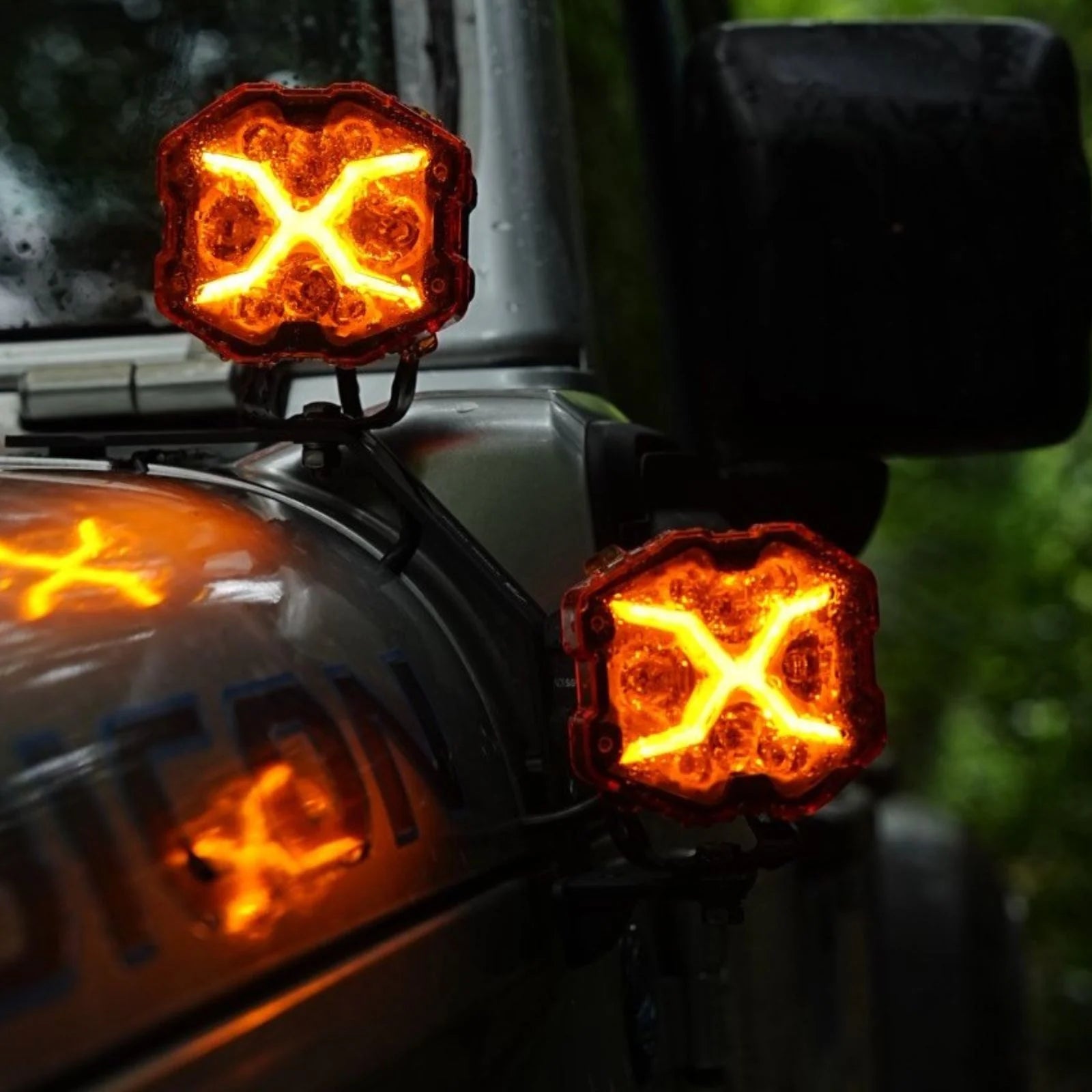 X-Series 4インチ LED Off-road Pod Light Driving Beam with Voice-Controlled Switch Panel 8 Circuits