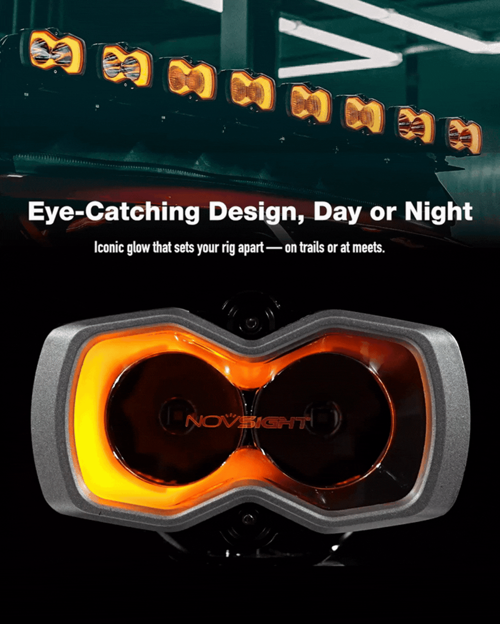 HALO Pro Series 4.5インチ LED Pod Lights with Dynamic DRL Modes