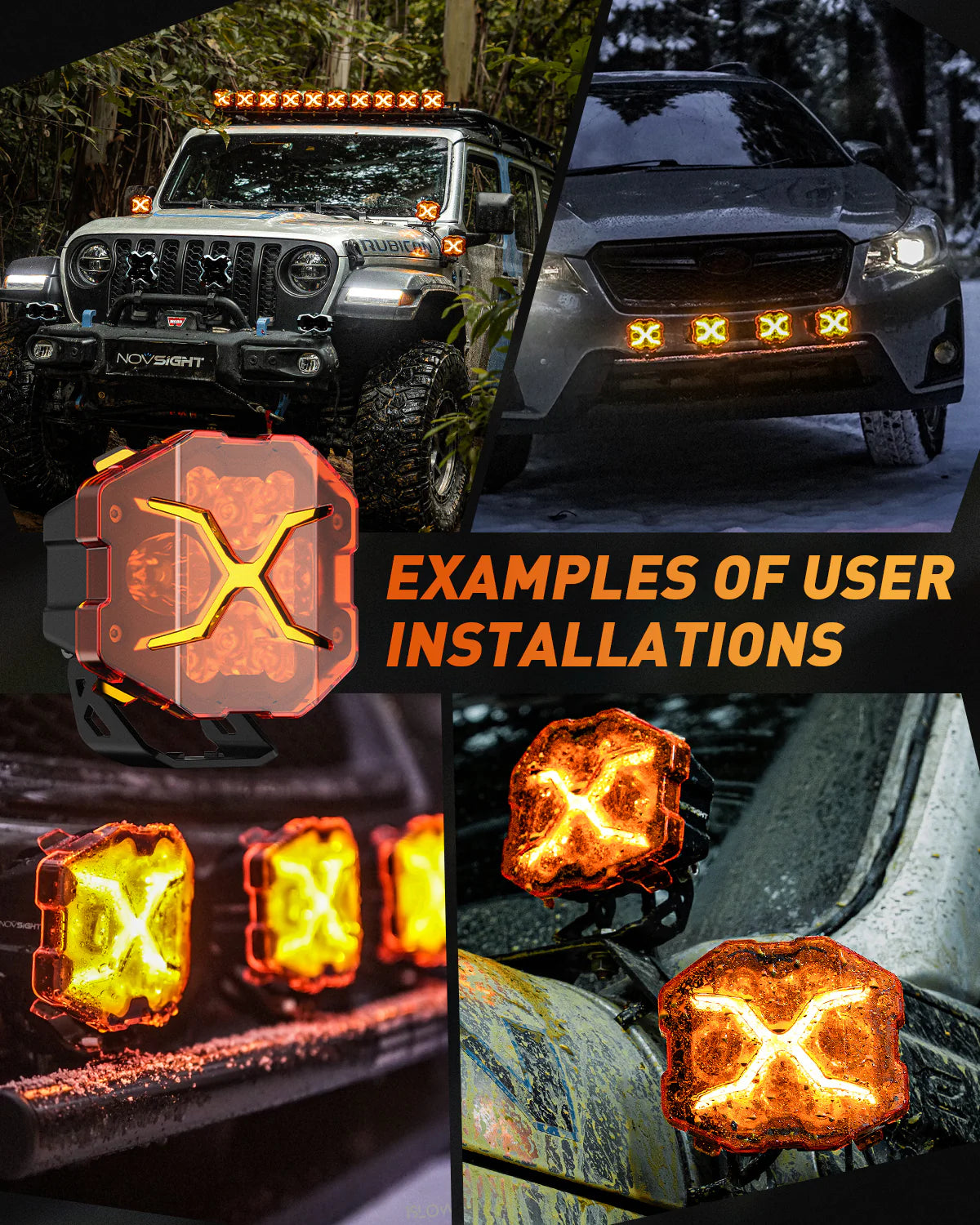 X-Series 4インチ LED Off-road Pod Light Driving Beam with Voice-Controlled Switch Panel 8 Circuits