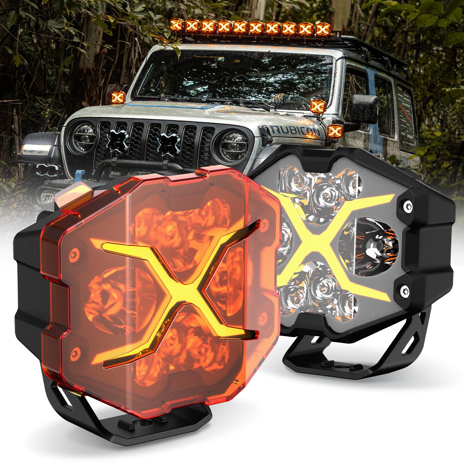 X-Series 4インチ LED Pod Light X-Line DRL Driving Beam