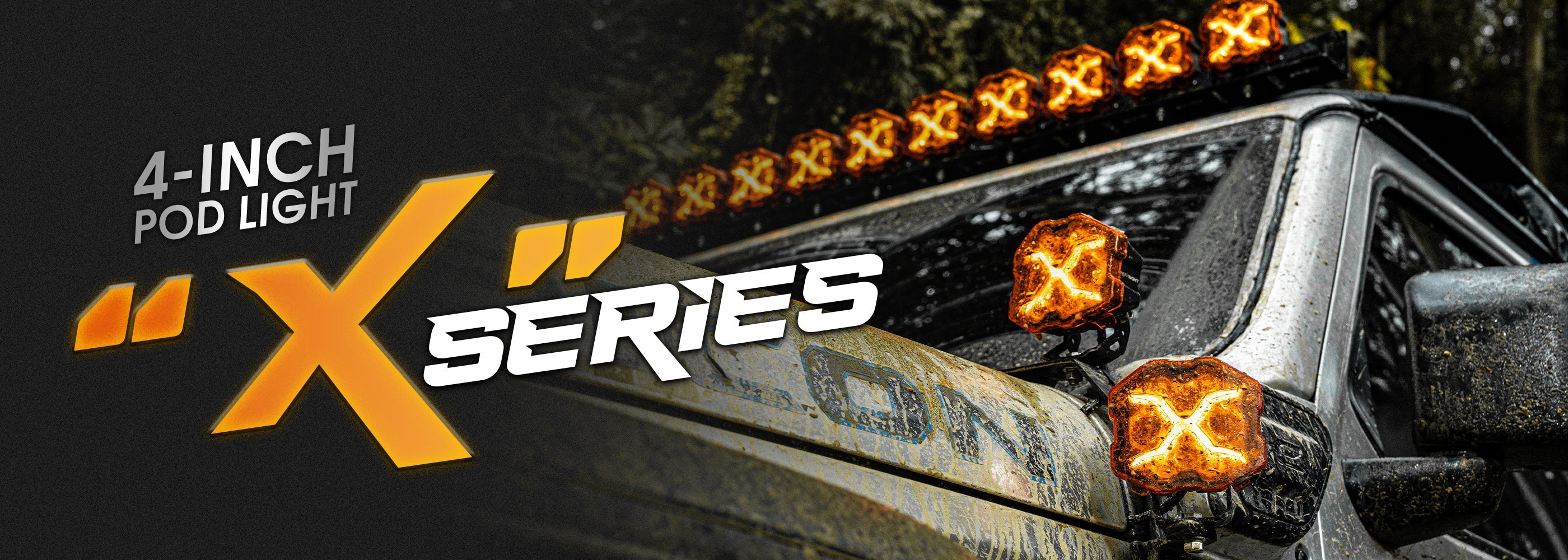 X-Series 4インチ LED Pod Light X-Line DRL Driving Beam