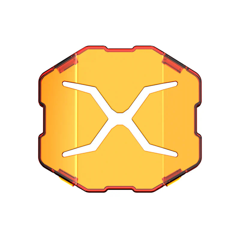 X Series 4インチ LED Pod Light Black Amber Shield Cover (2pcs/Set)