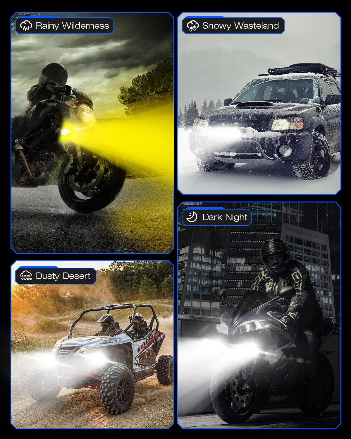 CYBER Series | 2 インチ LED Pods Off-road Motorcycle UTV ATV Driving Lights Multi Modes