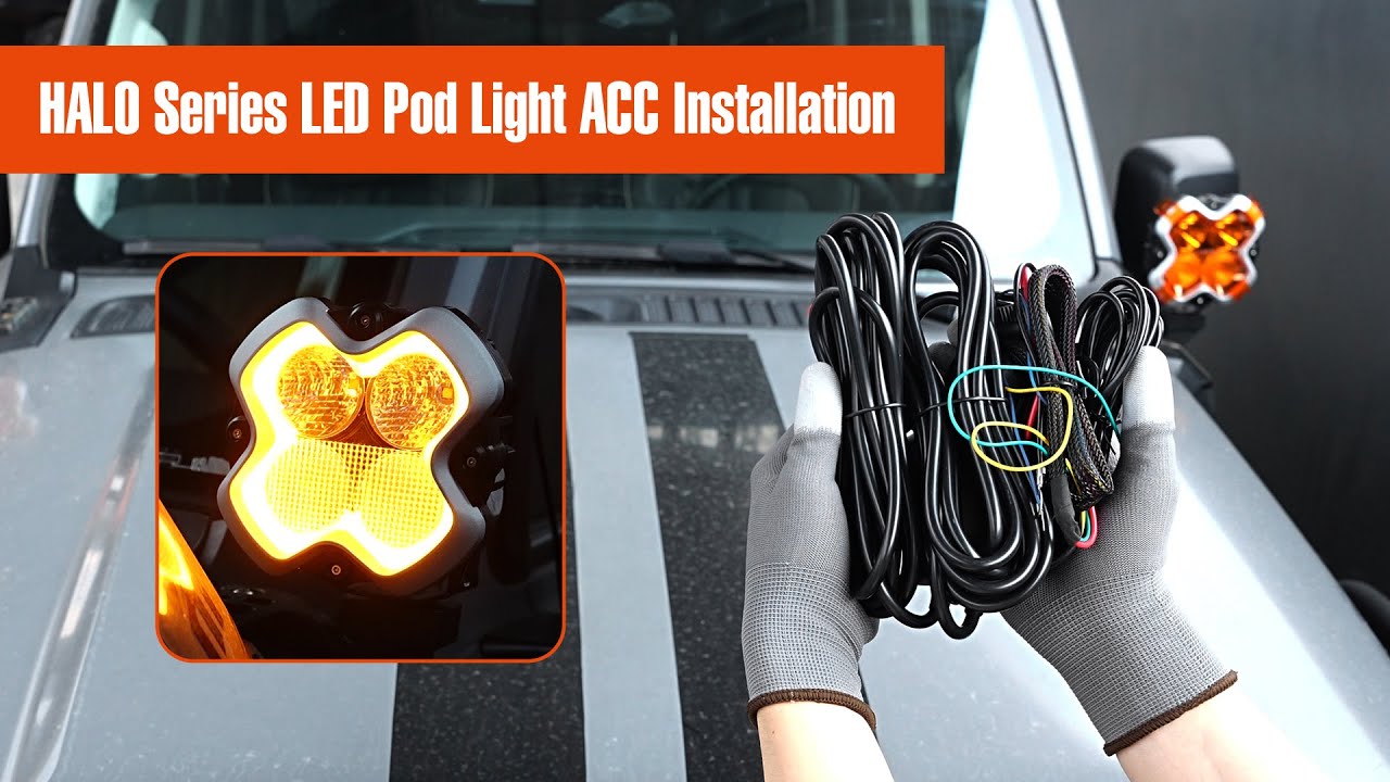 HALO Series 4.5インチ LED Pod Lights with DRL 35W Twin Light Kit