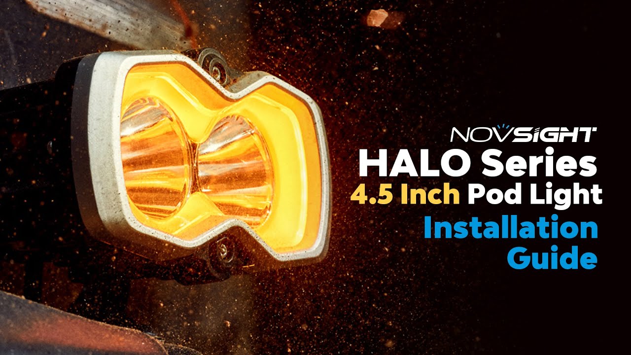 NOVSIGHT 4.5インチ ポッドライト 2個セット HALO Series 4.5インチ LED Pod Lights with DRL 35W Twin Light Kit