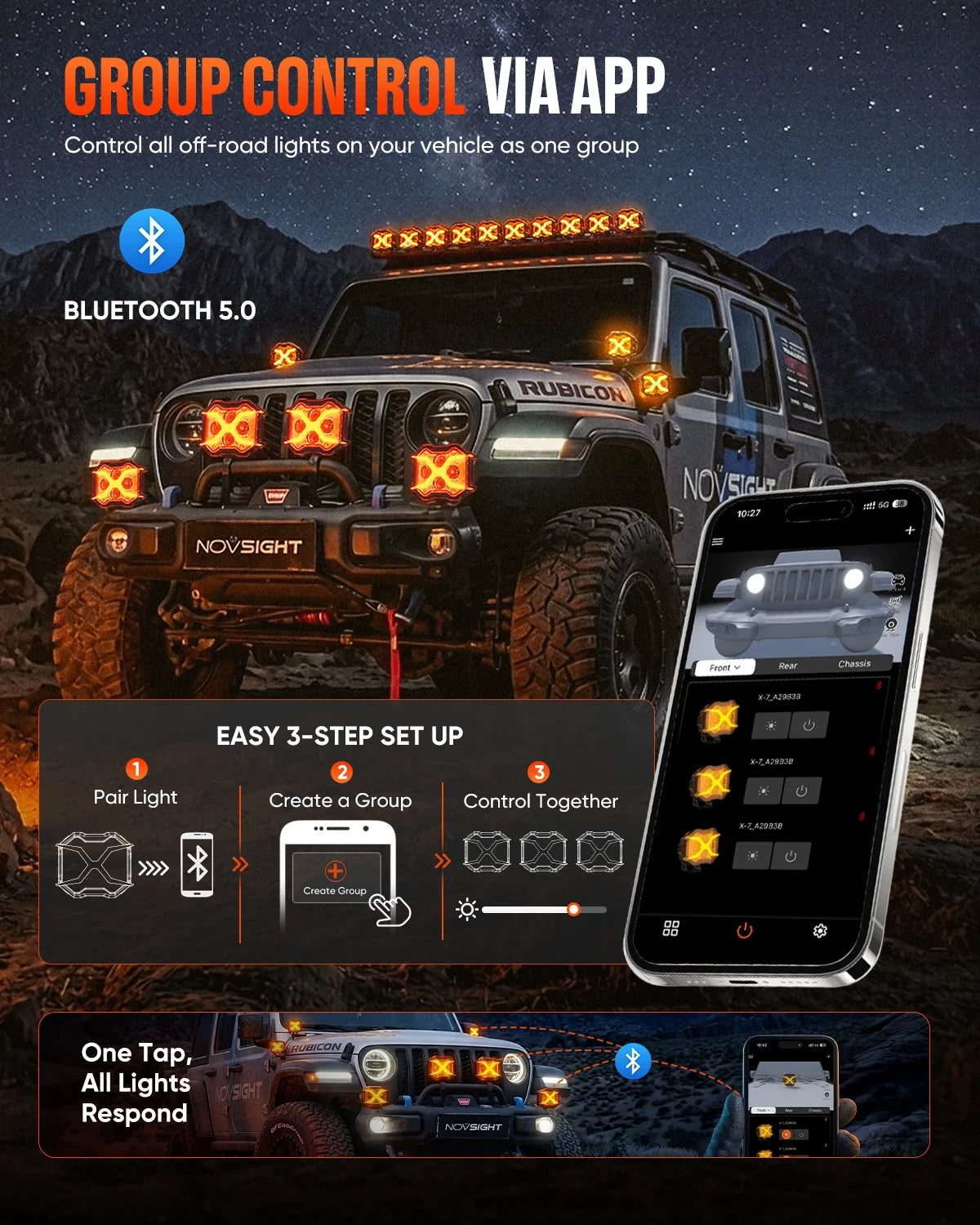 X-Series | 7 Inch Off-Road LED Pod Lights with Animated X DRL — 3-in-1 Beam (set)