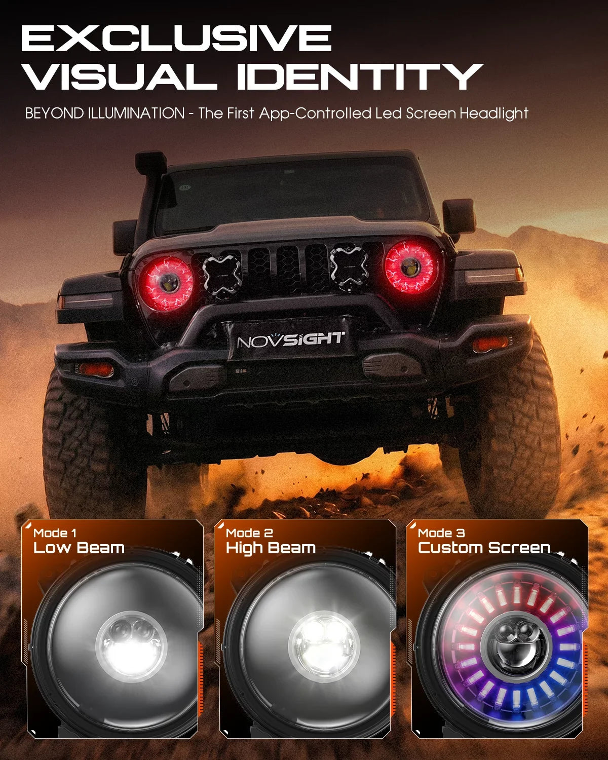 PRE-SALE CYBEREYE 9" Custom Dynamic LED Screen Headlights US DOT Certified for Jeep Wrangler JL & Gladiator JT 2018-2026