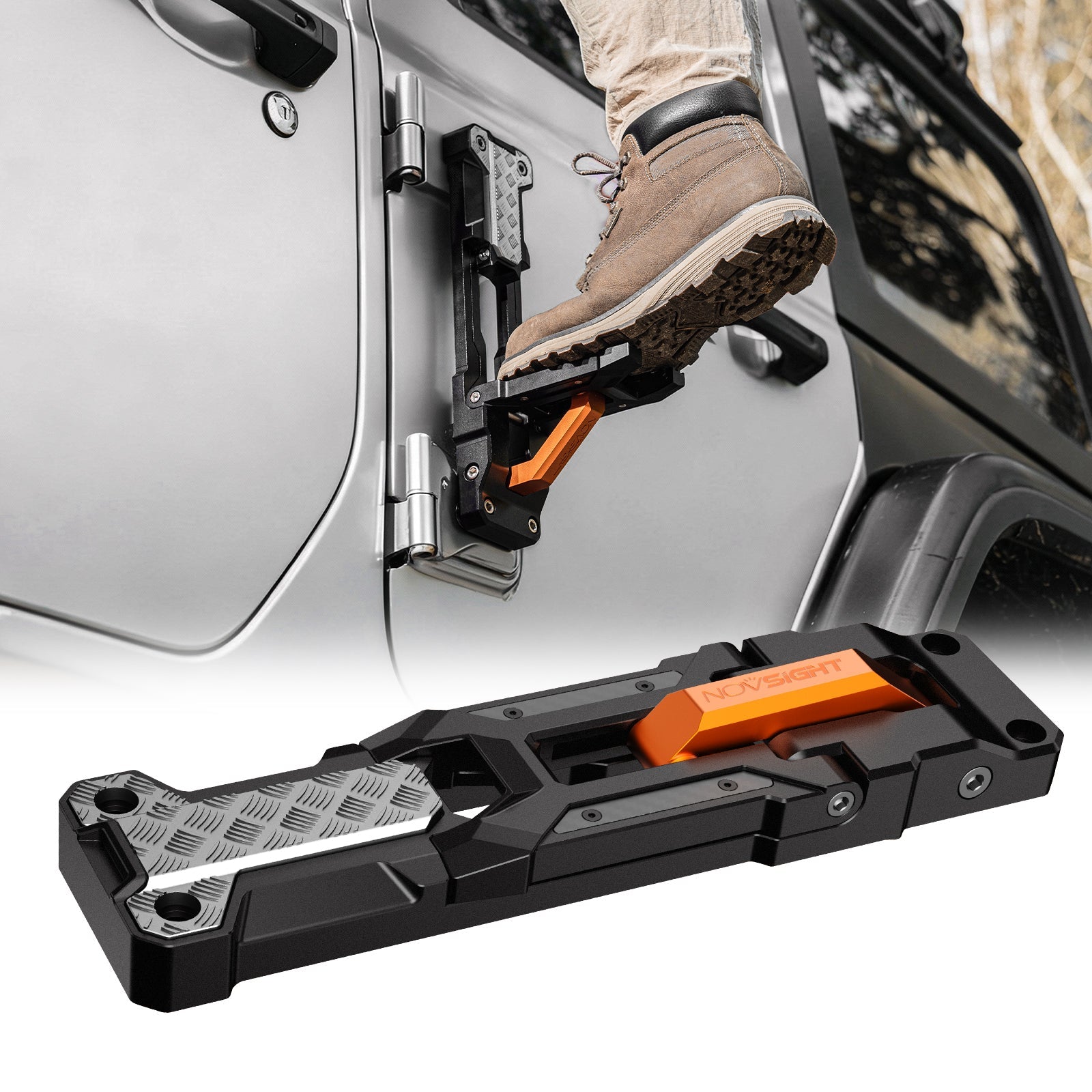 Side Door Step Folding Foot Pedal For Jeep Wrangler JL/JK 2007～